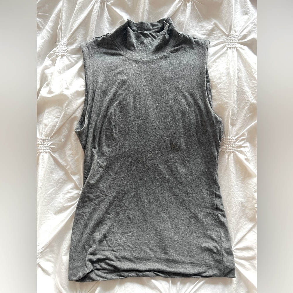Velvet cotton blend turtleneck top